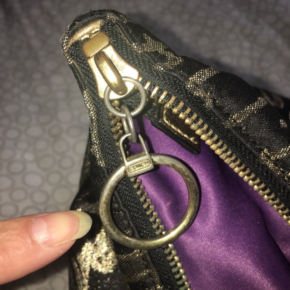 Coach Poppy Graffiti Scribble Tote Bag in Black and Gold!!! - Picture 15 of 15